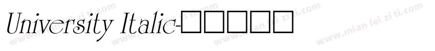 University Italic字体转换